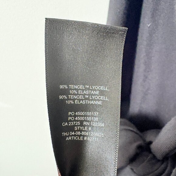 Aritzia Wilfred Saturn Wrap Midi Jersey Dress Black Size Small - Picture 6 of 6